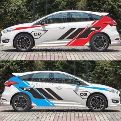 Car stickers FOR Ford Focus exterior decoration modified fashion sports decal color bar