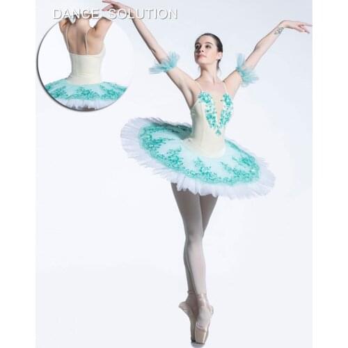 Ivory Velvet Bodice with 7 Layer White Pleated Tutu Girls & Women Professional Tutu Ballerina Dress Performance Costumes BL075