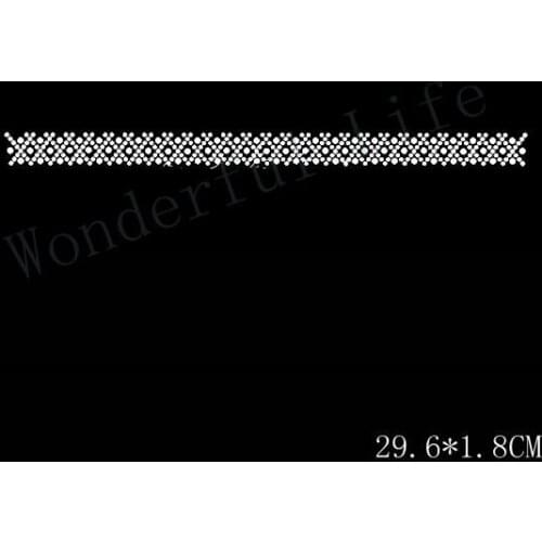 Free shipping dot by dot white strips dot for clothing Hotfix Rhiestone Transfer Design Iron on for clothing use