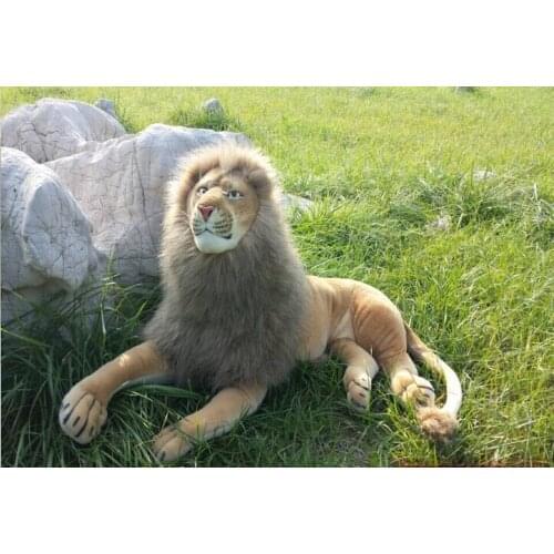Big lovely lion toy simulaiton lying lion doll creative plush lion toy gift about 100x55cm 0541