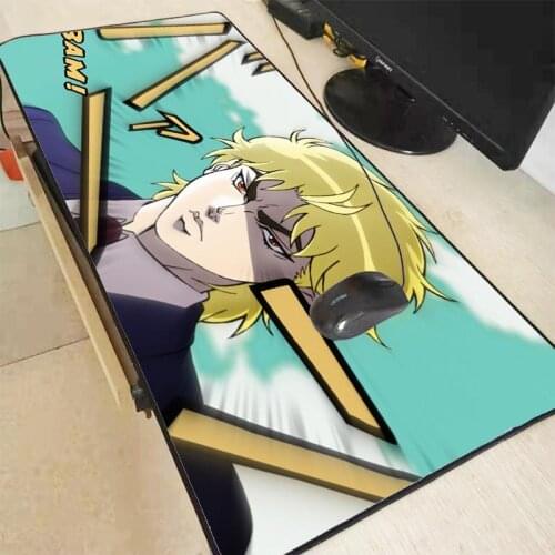 XGZ 40X90CM/30X60CM Large Anime Mouse Pad Gamer Mousepad Rubber Gaming Desk Mat with Locking Edge for Jojo Bizarre Adventure