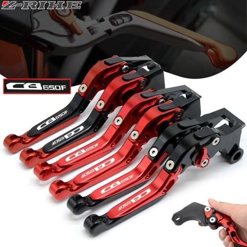 CB650F logo CNC Adjustable Motorcycle Brake Clutch Levers For Honda CBR650F CB650F CB 650F CB650 F CBR 650F CBR 650 F 2014-2017