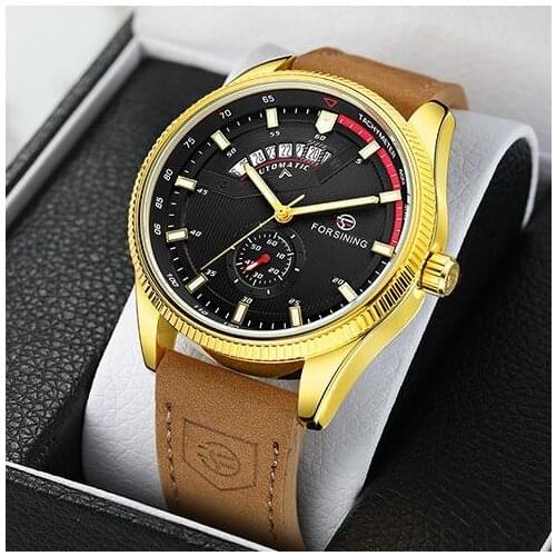 4119 Fashion Casual Men Leather Skeleton Automatic Mechanical Watch For Man Simplicity Wristwatches