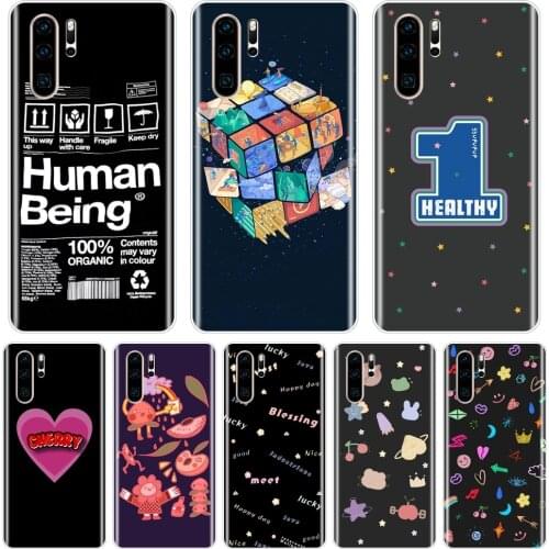 For Huawei P30 Lite Pro P20 Lite 2019 Phone Case Silicone Soft Black Heart Back Cover For Huawei P Smart Plus 2019 P Smart Z