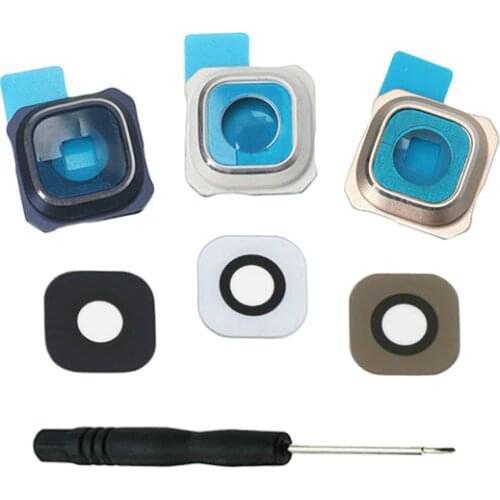 For Samsung Galaxy S6 G920 G920F Edge G925 G925F Plus G928 G928F Original Phone Housing Back Camera Glass Lens Cover With Tool