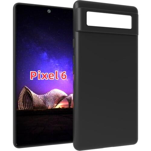Black Matte Non-Slip Skid-proof Soft TPU Transparent Silicone Clear Case Cover for Google Pixel 6/Pixel 6 Pro