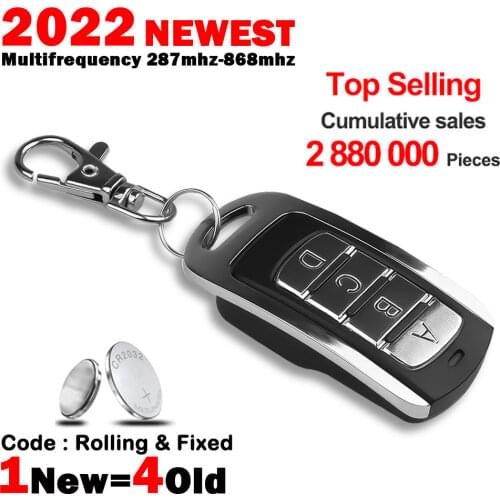 Garage Door Remote Control Duplicator 433mhz Garage Door Opener 280mhz-868mhz Gate Remote Control Rolling Code Include Battery