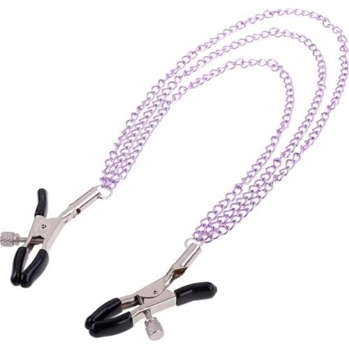 Exotic Accessories 1 PCS Metal Bell Nipple Clamps With Three Chain Clips Flirting Teasing Sex Flirt Bondage Kit Slave Bdsm