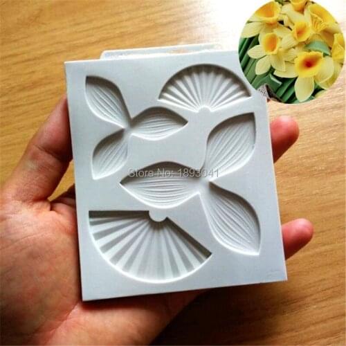 Narcissus petal shape cake mold, cake decoration tools, kitchen accessories, soap mold SQ1731