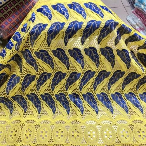 Cotton Nigerian lace fabric high quality lace 2021 swiss voile lace fabric embroidered african dry lace for wedding PL4672