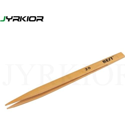 Jyrkior High Quality Bamboo Tweezers Non Magnetic Non Conductive Anti-Static For Phone Repair
