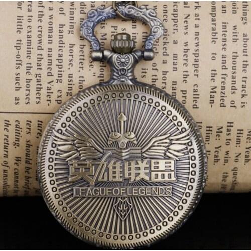 Hot Game Theme Quartz Movement Pocket Watch Gifts For Men Women Modern Pocket Watch Necklace Pendant Gifts