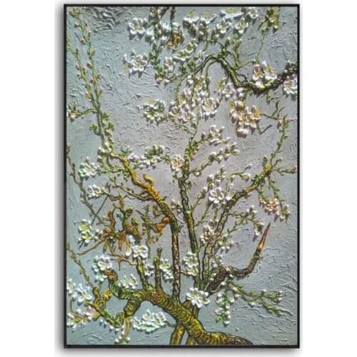 Oil Painting Van gogh painting famous apricot flowers 100% Hand painted world famous paintings 2020061805