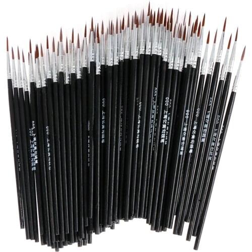 10Pcs Makeup Drawing Pen Brush Fine Hand Painted Thin Hook Line Pen Nylon Brush Acrylic Painting Pen Art Supplies 2021 DROPSHIP