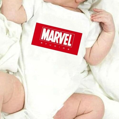 Infant Jumpsuit Sleepwear Summer Baby Romper Marvel Baby Yoda Print Newborn Short Sleeve Climbing One Piece Clothing