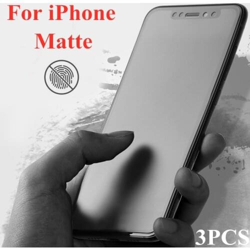 2pcs Matte glass For Iphone 12 11 pro xs Max screen protector protective tempered for Iphone 12 Mini xr 7 8 Frosted glass