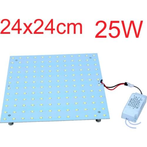 4PCS 25W Retrofit LED Ceiling Lights Aluminum Board Square LED Disc Plate Lamps Replacement 2D CFL Lights Bulb