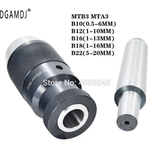 1 set of MT3 B10 B12 B16 B18 B22 chuck Self-tightening keyless drill disk taper drill disk for drilling machines