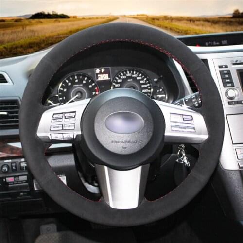 DIY Anti-Slip Wear-Resistant Steering Wheel Cover For Subaru Outback Legacy 2010-2011 Car Interior Decoration