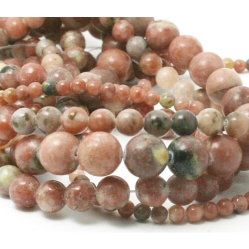 Wholesale 4MM 6MM 8MM 10MM Natural Red Pink Stone Beads For Bracelet Necklace DIY Jewelry BTB756