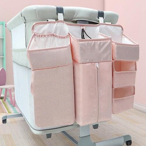 Baby Bed Organizer Hanging Bags For Newborn Crib Diaper Storage Bags Baby Care Organizer Infant Bedding Nursing Bags Essentials