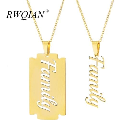 Personalized Razor Blade Pendant Necklace for Men Custom Name Nameplate Necklaces Gold Choker for Women 2020 Couples Jewelry