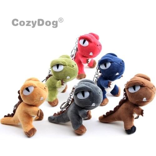 6 Colors Dinosaur Kawaii Plush Keychain Pendant Dinosaur Mini Dolls stuffed animals toys Women Children Party Gifts