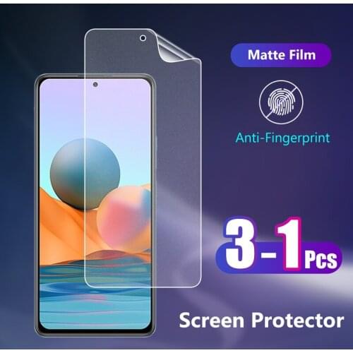 For Xiaomi Redmi Note 10 Pro Max 10S Full Cover Matte Real Soft Hydrogel Film No Fingerprint Frosted Game Screen Protector