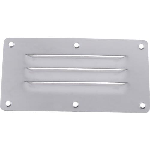 Durable 304 Stainless Steel Marine Boat Yacht Caravan Wall Door Louver Air Vent Grill Cover 3 Slots Ventilation Replacement