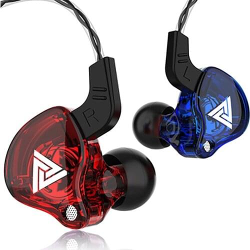 QKZ AK6 3.5mm Wired Headphones Copper Driver Stereo HiFi Earphone Bass Earbuds Music Running Sport Headsets Games Earphones