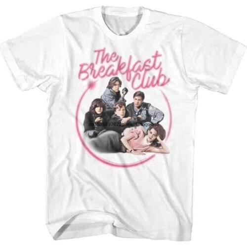 The Breakfast Club Pink Circle Logo White Shirts