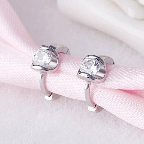 New Fashion Simple Hoop Earrings Tiny Small Huggies Shiny Crystal Zirconia Stone Inlay Female Trendy Ear Piercing Jewelry Gifts