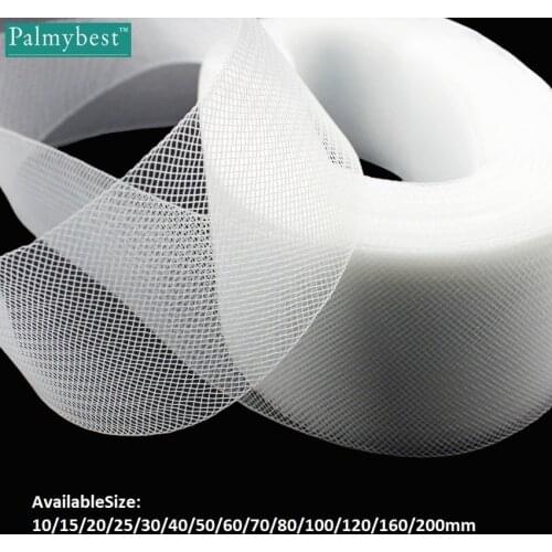 Mesh Fabric Flat Stiff Plain Hard crinoline Horsehair Mesh Braid for wedding Dress Hat Sewing accessories 25yards/lot