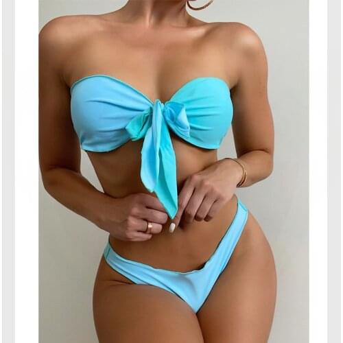 Spraying Bandeau Swimwear