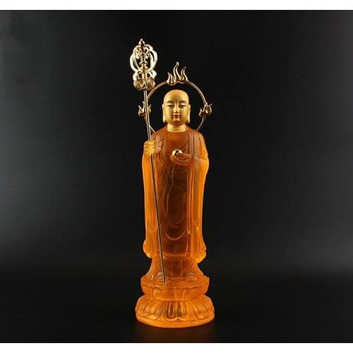 Tibetan Bodhisattva Buddha, Exquisite water glass land Tibetan king Bodhisattva