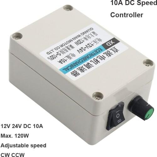 Speed Controller Box 12V 24V DC Motor Governor CW CCW Switch Dual Control Motor Speed Regulator Driver