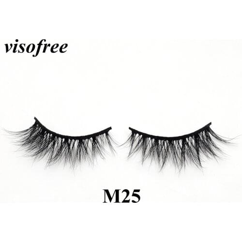 Visofree Mink Eyelashes 3D Mink Hair False Eyelashes Natural Thick Long Eye Lashes Makeup Eyelashes Beauty Extension Tools M25