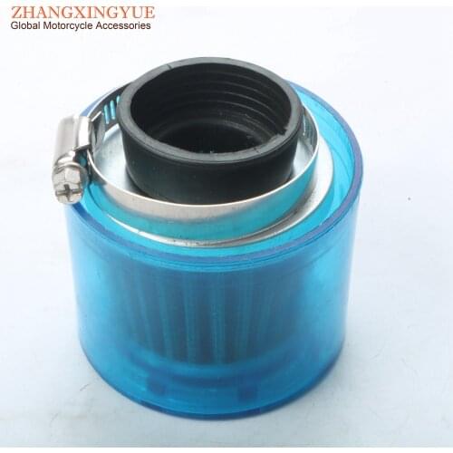 Performance Air Filter 28mm 32mm 36mm 38mm GY6 50cc 139QMB JOG 50 70 110 125 Scooter Motorcycle Scooter Kart ATV Blue cover