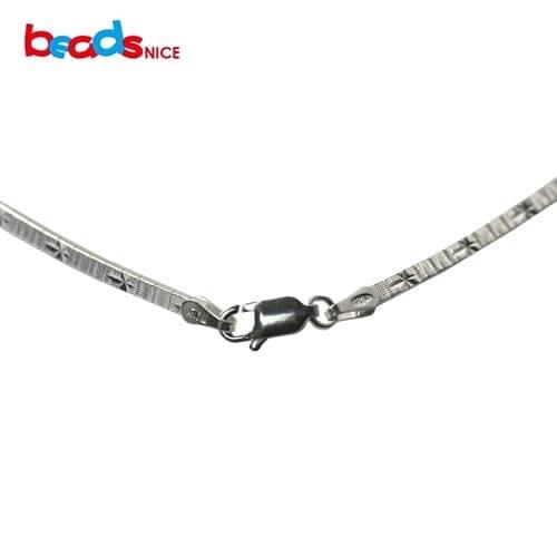 Beadsnice Wholesale Elegant 925 Silver Necklace for Women 16inch Chocker Necklace Sterling Silver Jewelry Italian Necklaces