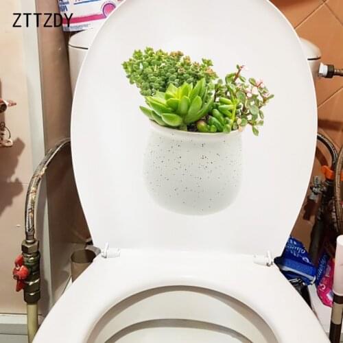 ZTTZDY 23.2×25CM Succulent Combination Creative Home Wall Sticker Accessories Bathroom Toilet Decor T6-0072