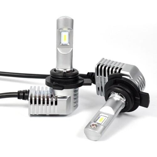 1 Set Super Bright MINI SIZE 9012 Hir2 CSP CHIPS P20 Car LED Headlight All-in-one Turbo Fan 1:1 Front Bulb Lamp 45W 5200LM 6000K