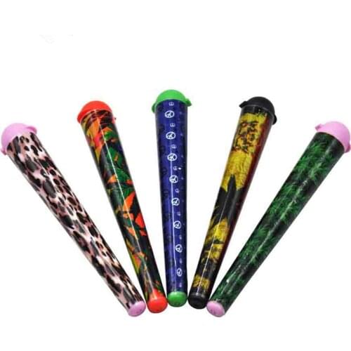 1Pc Random Color 120MM Doob Tubes Stash Jar Joint Holder Storage Paper Cones Holder Airtight Waterproof Pill Box Without Cone