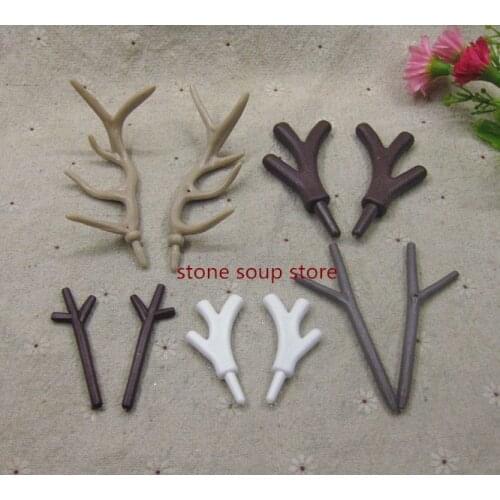 10-30pcs Plastic Mini Snowmans Hands Antler Branches Diy Ornament Christmas Snowman Decoration Craft Staghorns 4.5-9cm