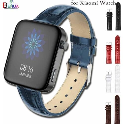 18mm luxury leather quality watch band strap For Xiaomi Mi Watch Replacement soft wristband for Xiaomi Smart Mi Watch watchbands