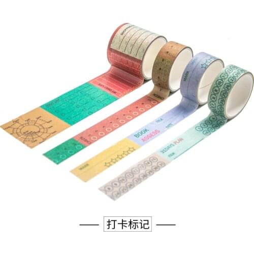 4Pcs/set Retro And Paper Glue Diy Hand Account Decoration Sticker Diary Slightly Sealed Sticker Washi Tape Vintage Stationery