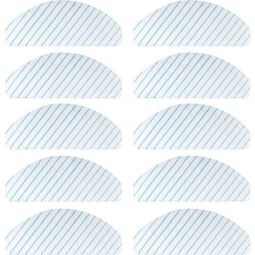 10 Pcs For Ecovacs T9 Power Max Aivi Series Accessories Cleaning Cloth Robot Vacuum Cleaner Mopsweeping Spare Parts