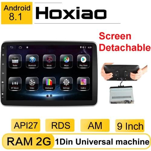 1Din 9'' Car Radio Player Android 8.1 Ram 2G RDS For Toyota Honda Lada BMW AM GPS Navigation Screen Separation Multimedia Player