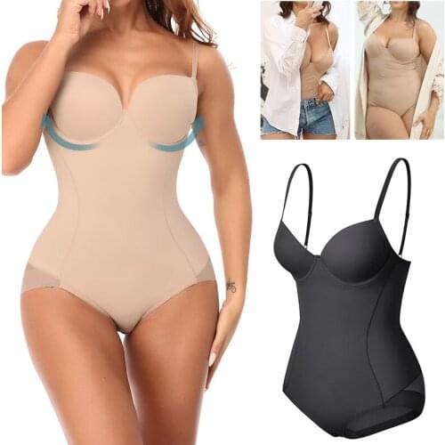 Bodysuit Shapewear Ultra Light Body Shaper Briefer Breast Support Padded Shapewear Corset Waist Slimming Underwear Butt Lifter