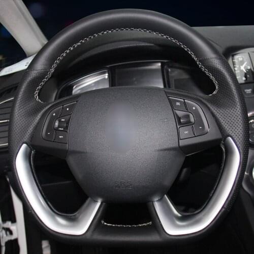 Black Artificial Leather Car Steering Wheel Cover for Citroen DS5 DS 5 DS4S DS 4S