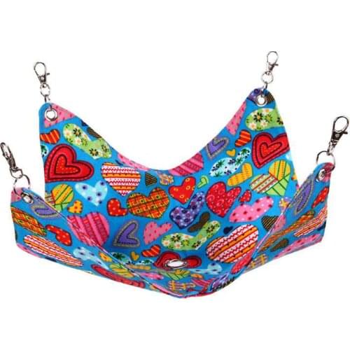 Dot Pet Hammock Small Pet Canvas Hanging Blanket Mat Bed Hamster Hammock With Hole for Chinchillas Squirrels Guinea Pigs